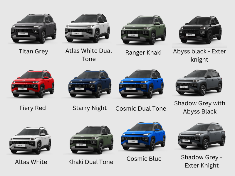 Hyundai Exter Color Options