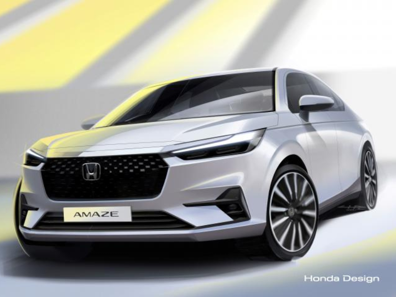 New-Gen Honda Amaze Exterior Sketch