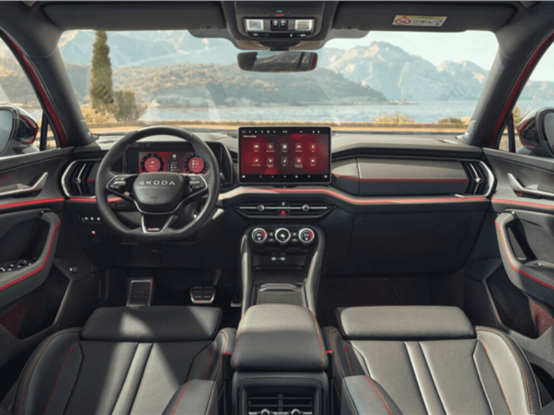 New Skoda Kodiaq RS_ Inside luxurious cabin